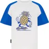 Tiny Tribe Kids' Skating Pineapple Graphic T-shirt In White Multi