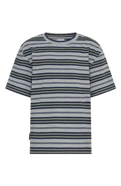 Tiny Tribe Kids' Stripe Rib Stretch Cotton T-shirt In Multi