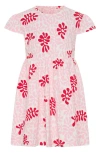 Tiny Tribe Kids' Sweet Coral Stretch Cotton Blend Dress In Pink