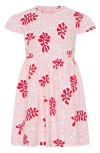 Tiny Tribe Kids' Sweet Coral Stretch Cotton Blend Dress In Pink