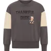 Tiny Tribe Kids' Thankful Dude Colorblock Cotton Graphic Sweatshirt In Multi