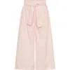 Tiny Tribe Kids' Tie Belt Wide Leg Pants In Pink