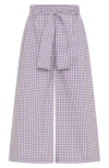 Tiny Tribe Kids' Tie Belt Wide Leg Pants In Blue
