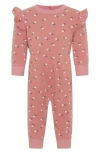 Tiny Tribe Petite Fruit Frill Fleece Romper In Pink