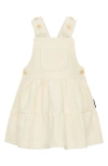 Tiny Tribe Waterfall Tiered Overall Dress In White