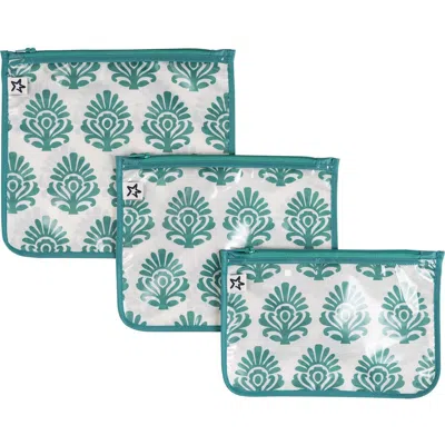 Tiny Twinkle Airline Compliant Toiletry/cosmetics Travel Bags, 3-pack In Blue