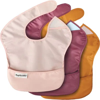 Tiny Twinkle Mess-proof And Waterproof Baby Food  Bpa-free Bib W/adjustable Closure 3pc In Multi
