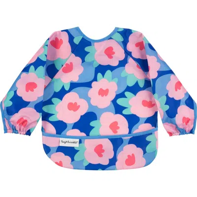 Tiny Twinkle Kids'  Mess-proof/waterproof Long-sleeve Baby Bib In Blue