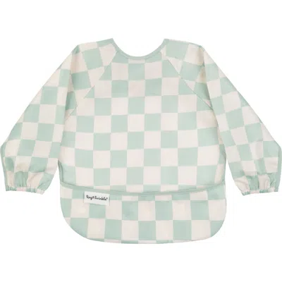 Tiny Twinkle Kids'  Mess-proof/waterproof Long-sleeve Baby Bib In Green