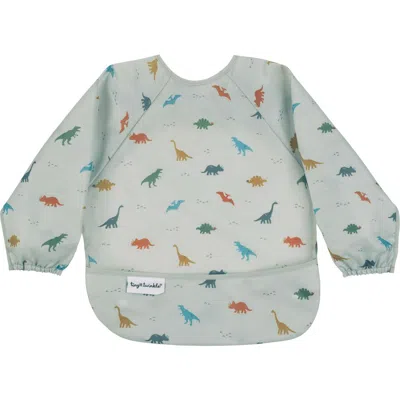 Tiny Twinkle Kids'  Mess-proof/waterproof Long-sleeve Baby Bib In Green
