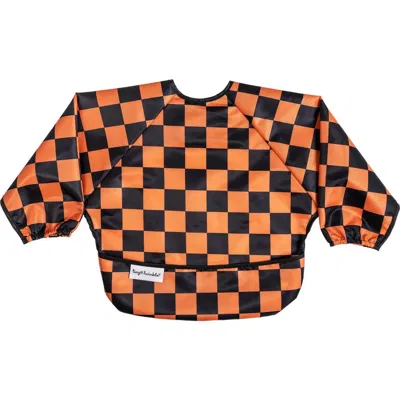 Tiny Twinkle Kids'  Mess-proof/waterproof Long-sleeve Baby Bib In Orange