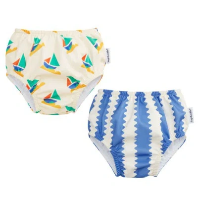 Tiny Twinkle Kids'  Reusable Upf 50+ Pull-up Swim Diapers In Multi