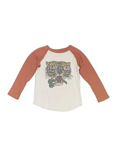 Pre-owned Tiny Whales Kids' 3/4 Sleeve T-shirt In Tan
