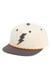 Tiny Whales Bolt Snapback Cotton Baseball Hat In Neutral