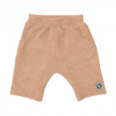 Tiny Whales Kids' Boy's Sedona Cozy Time Shorts In Mineral Rust In Brown
