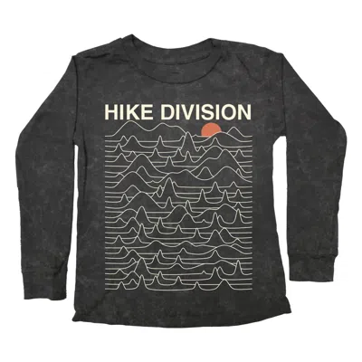 Tiny Whales Kids' Boys Hike Division T-shirt In Mineral Black In Multi