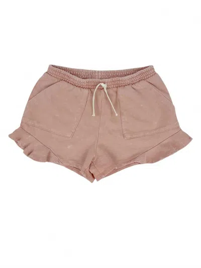 Tiny Whales Kids' Girl's Bloom French Terry Butterfly Short In Mineral Rose In Multi