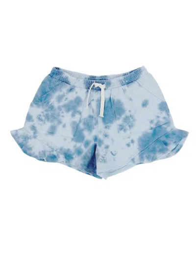Tiny Whales Kids' Girl's Nice Day Butterfly Short In Sky Tie Dye In Multi