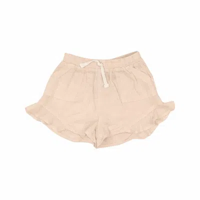 Tiny Whales Kids' Girl's Skies Butterfly Ruffle Shorts In Mineral Pink In Multi