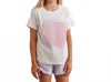 Tiny Whales Girl's Smile More Graphic Short Sleeve Tee In White In White