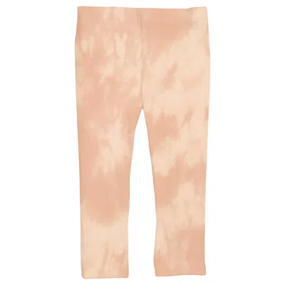 Tiny Whales Kids' Girls Nice Day Leggings In Pink Tie Dye In Multi