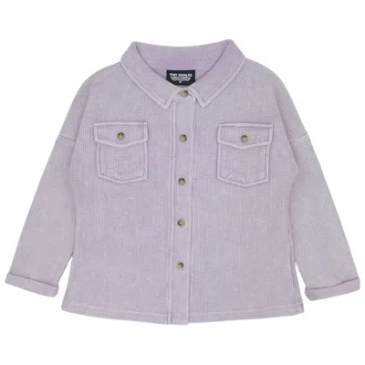 Tiny Whales Kid's Moon Child Button Up In Lilac In Purple