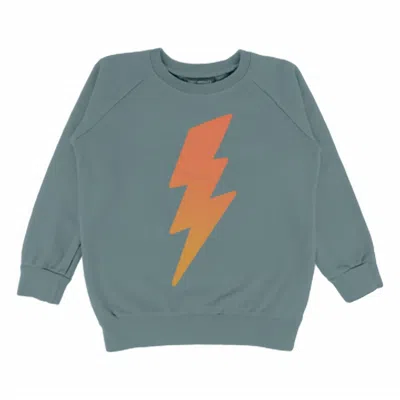 Tiny Whales Kid's Rad Powers Sweatshirt In Blue In Green