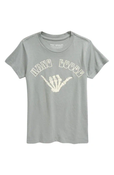 Tiny Whales Kids' Hang Loose Cotton Graphic T-shirt In Slate
