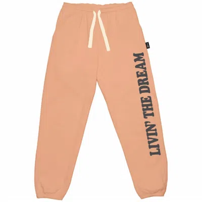 Tiny Whales Kids' Livin The Dream Sweatpants In Coral In Pink