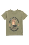 Tiny Whales Kids' More Skatin' Cotton Graphic T-shirt In Green