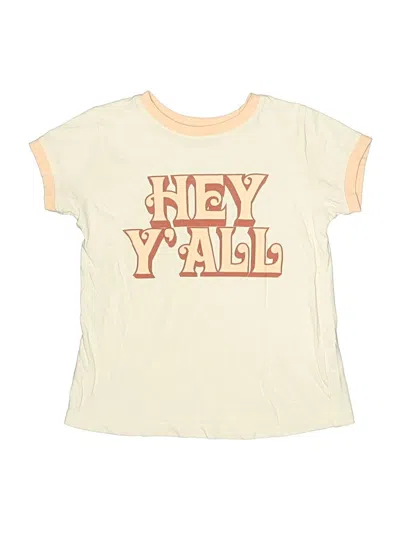 Pre-owned Tiny Whales Kids' Short Sleeve T-shirt In Ivory