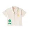 Tinycottons Artsy Tree Cotton Twill Shirt In Beige