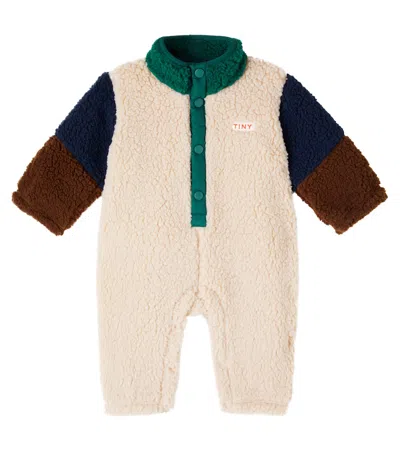 Tinycottons Baby Colorblocked Faux Shearling Snowsuit In Multi
