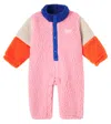 Tinycottons Baby Colorblocked Faux Shearling Snowsuit In Multi