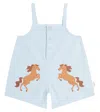 TINYCOTTONS BABY HORSES COTTON PLAYSUIT