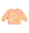 Tinycottons Baby Printed Cotton-blend Sweater In Orange