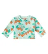 Tinycottons Baby Strawberries Cotton Terry Jacket In Green