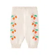 Tinycottons Baby Strawberries Knitted Cotton Pants In Beige