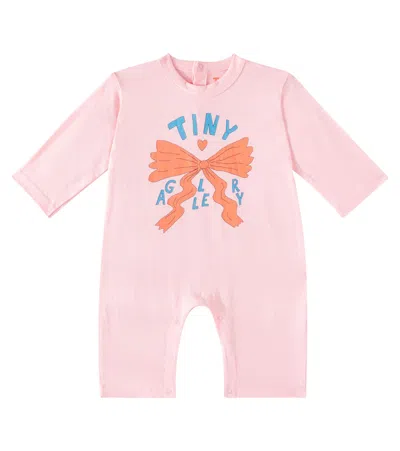 Tinycottons Baby Tiny Bow Cotton Onesie In Pink