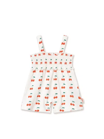 Tinycottons "cherries" Dress In White