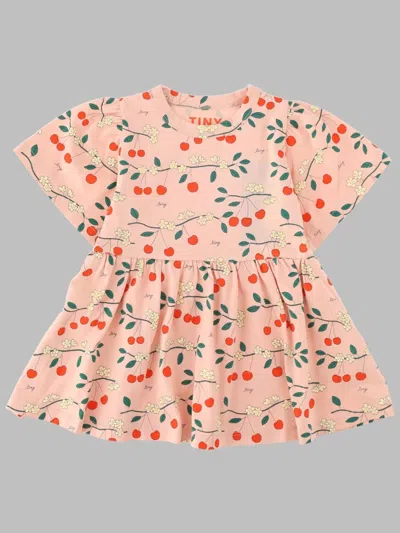 Tinycottons Cherry Trees Dress In Pink