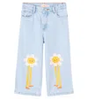 Tinycottons Daisies Straight Jeans In Blue
