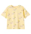 Tinycottons Ducks Printed Cotton T-shirt In Yellow