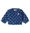 Tinycottons Faux Shearling Jacket In Blue