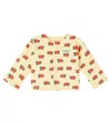 Tinycottons Floral Cotton Jersey Cardigan In Multi