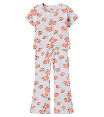 Tinycottons Kids' Floral Cotton Top And Pants Set In Multi