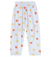 Tinycottons Hearts And Stars Cotton Poplin Pants In Sky Grey
