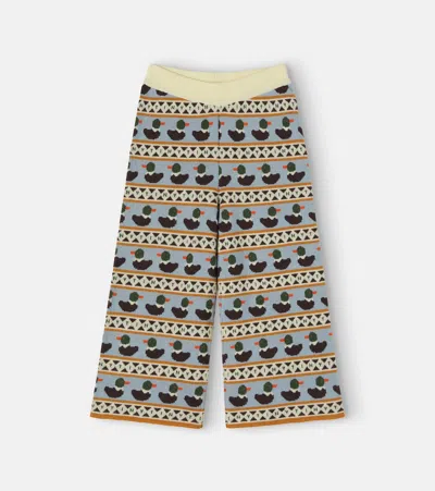 Tinycottons Intarsia Knitted Wool-blend Pants In Multicoloured