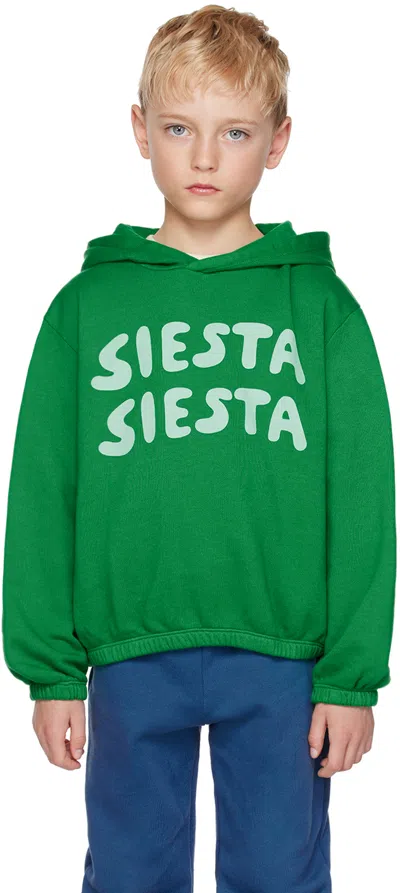 Tinycottons Kids Green 'siesta' Hoodie In L51 Pine Green/light