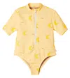 Tinycottons Midnight Sun Printed Swimsuit In Yellow